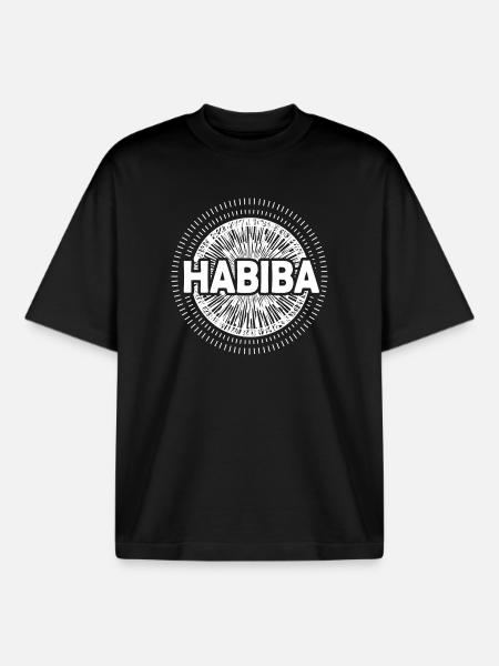 Idée cadeau Habiba - T-shirt unisexe boxy épais biologique Stanley/Stella - noir