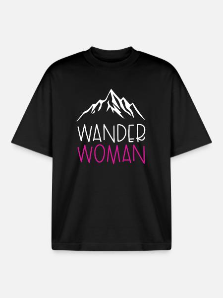 Femme errante - T-shirt unisexe boxy épais biologique Stanley/Stella - noir