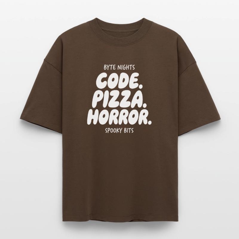 Byte Nächte: Code Pizza Horror Heavyweight Unisex Boxy T-Shirt von stanley/stella	