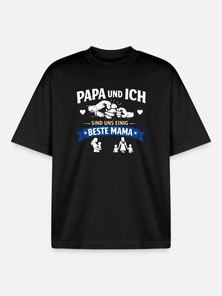Daddy I Best Mom - Boxy Heavyweight Unisex Organic T-Shirt by Stanley/Stella - black