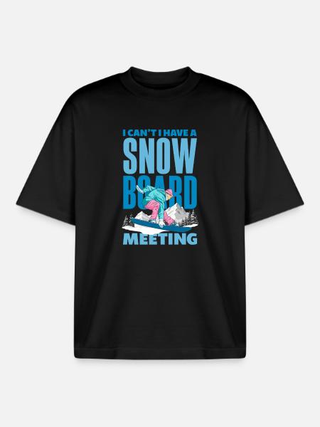 Snowboarden Snowboardtreffen Sessellift - Boxy Heavyweight Unisex Organic T-Shirt von Stanley/Stella - Schwarz