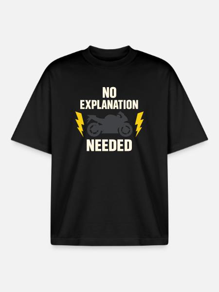 Why we ride motorcycles, - Boxy Heavyweight Unisex Organic T-Shirt by Stanley/Stella - black