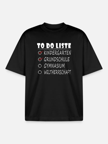 Einschulung Gymnasium 5. Klasse Gymnasiast - Boxy Heavyweight Unisex Organic T-Shirt von Stanley/Stella - Schwarz