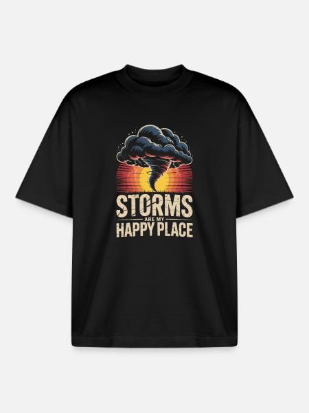 Storme er mit lykkested - Stanley/Stella unisex boxy heavyweight T-shirt økologisk - sort