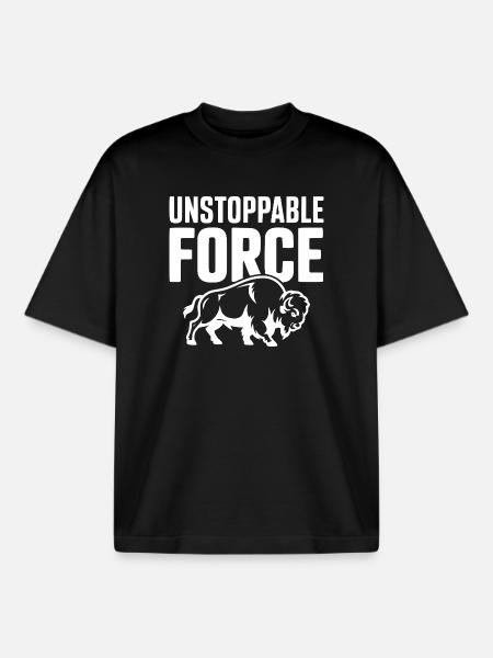 Unstoppable Force - Boxy Heavyweight Unisex Organic T-Shirt by Stanley/Stella - black