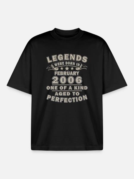 February 2006 Birthday Legend - Boxy Heavyweight Unisex Organic T-Shirt by Stanley/Stella - black
