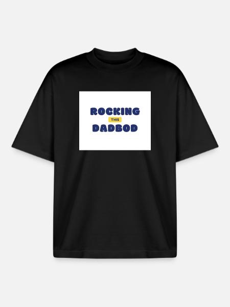 Rocking This Dad Bod - Boxy Heavyweight Unisex Organic T-Shirt by Stanley/Stella - black