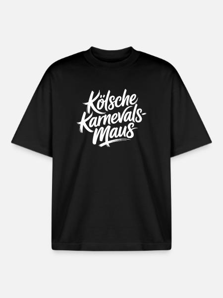 Kölsche Karnevalsmaus Karneval Köln Kölner Maus - Boxy Heavyweight Unisex Organic T-Shirt von Stanley/Stella - Schwarz
