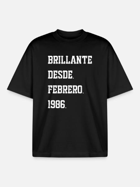 Birthdays: February 1986 - Boxy Heavyweight Unisex Organic T-Shirt by Stanley/Stella - black