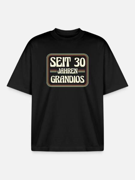 30 ans Anniversaire 30 - T-shirt unisexe boxy épais biologique Stanley/Stella - noir