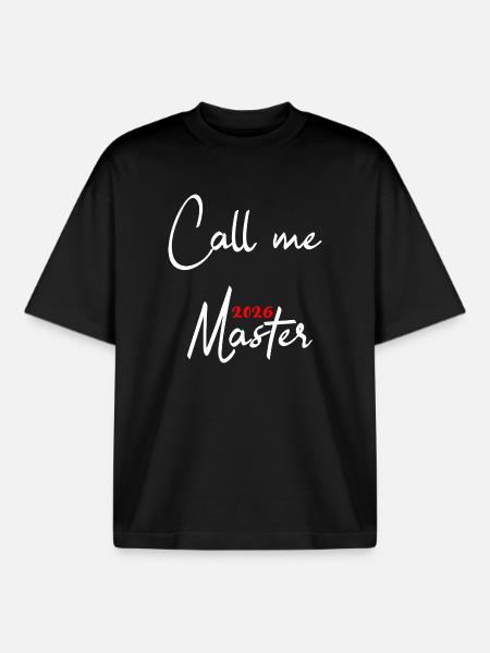 Master's Degree Graduation 2026 - Boxy Heavyweight Unisex Organic T-Shirt by Stanley/Stella - black