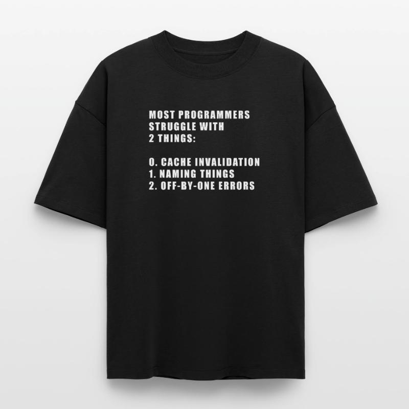2 choses difficiles dans le programmeur informatique T-shirt unisexe boxy épais biologique Stanley/Stella