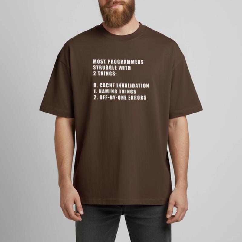 2 choses difficiles dans le programmeur informatique T-shirt unisexe épais coupe boxy Stanley/Stella