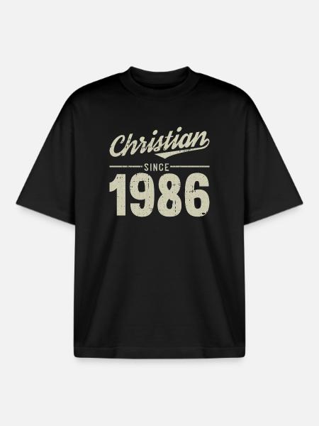 Christian style since 1986 - Boxy Heavyweight Unisex Organic T-Shirt by Stanley/Stella - black