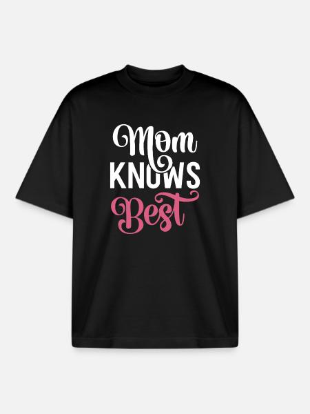 My mom knows best. - Boxy Heavyweight Unisex Organic T-Shirt by Stanley/Stella - black
