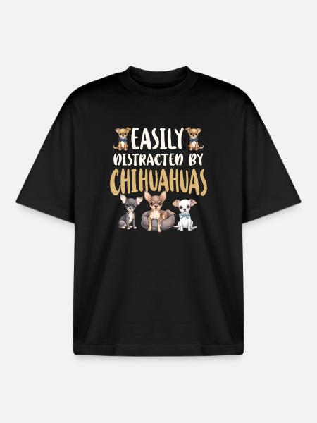 Chihuahua Chihuahueño Easily - Boxy Heavyweight Unisex Organic T-Shirt by Stanley/Stella - black