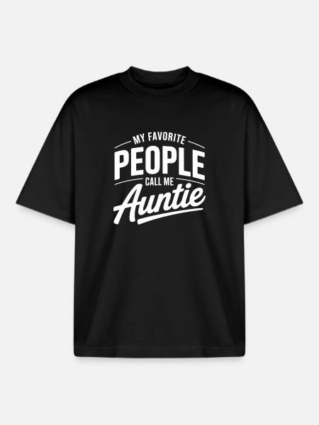 Favoritpersoner, tant säger - Unisex boxy heavyweight ekologisk T-shirt Stanley/Stella - svart