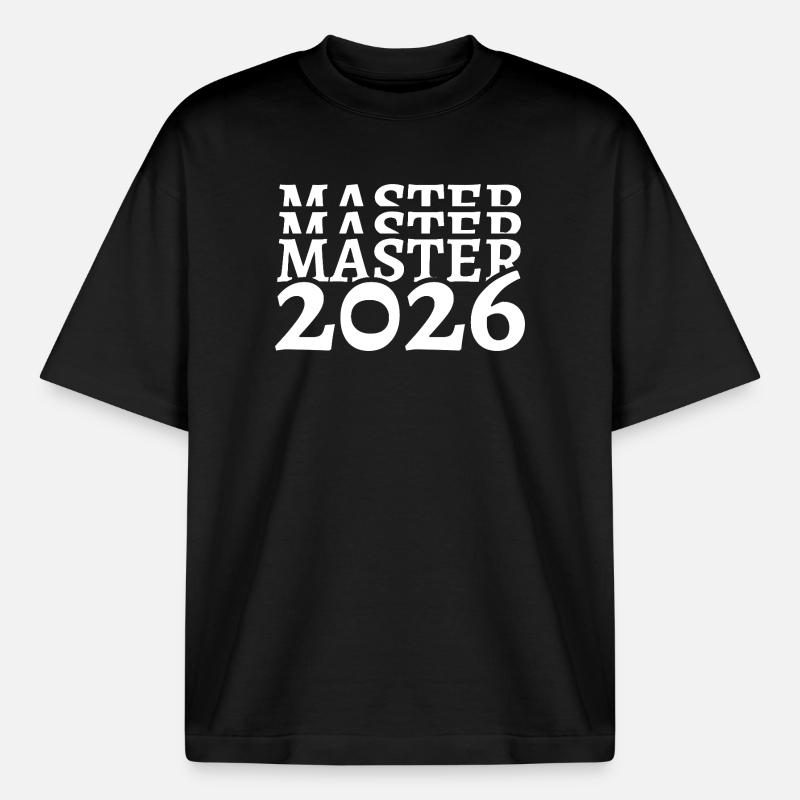 Master 2026 Studium Studiumsabschluss Studiumende - Boxy Heavyweight Unisex Organic T-Shirt von Stanley/Stella - Schwarz