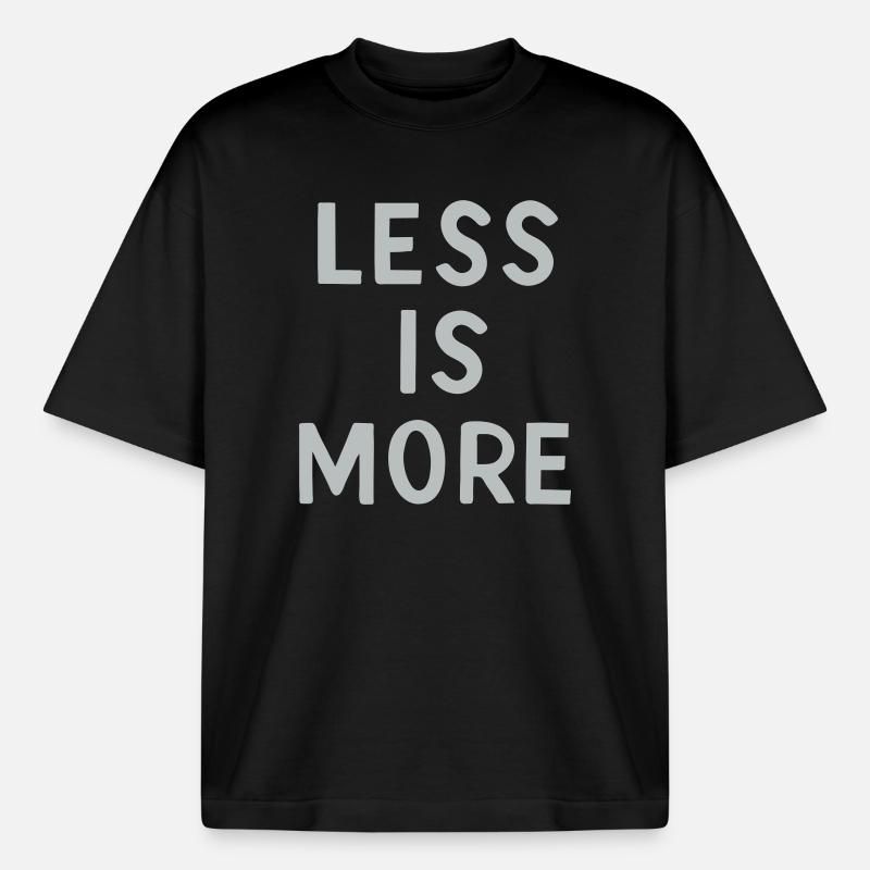 Moins, c’est plus - T-shirt unisexe épais coupe boxy Stanley/Stella - noir