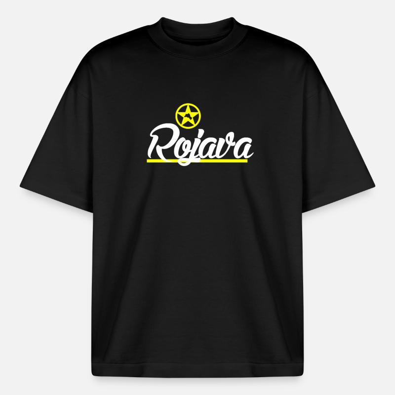 Kurde de Rojava - T-shirt unisexe épais coupe boxy Stanley/Stella - noir