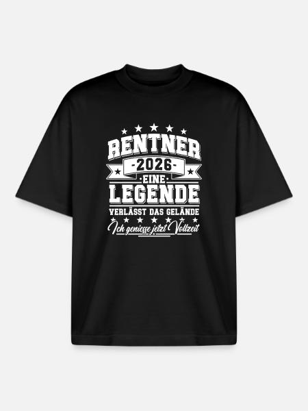 Retirement 2026 - A legend leaves the site - Boxy Heavyweight Unisex Organic T-Shirt by Stanley/Stella - black