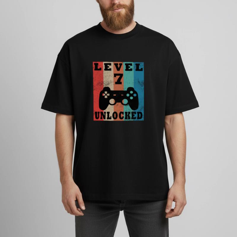 Level 7 freigeschaltet Retro-Controller Boxy Heavyweight Unisex Organic T-Shirt von Stanley/Stella