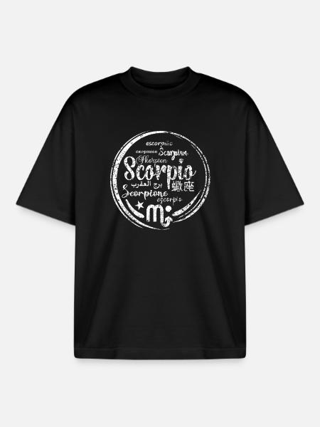 Skorpion-Sternzeichen des Horoskops - Boxy Heavyweight Unisex Organic T-Shirt von Stanley/Stella - Schwarz