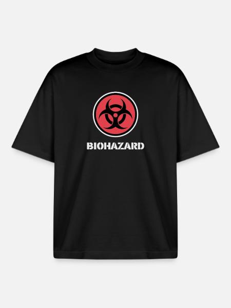 Biological Risk - Symbol, Music, Metal, Electro - Boxy Heavyweight Unisex Organic T-Shirt by Stanley/Stella - black