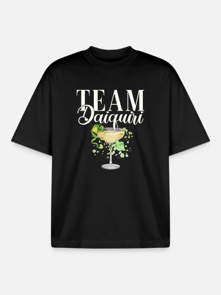 Hen Party Cocktail Team Daiquiri - Boxy Heavyweight Unisex Organic T-Shirt by Stanley/Stella - black