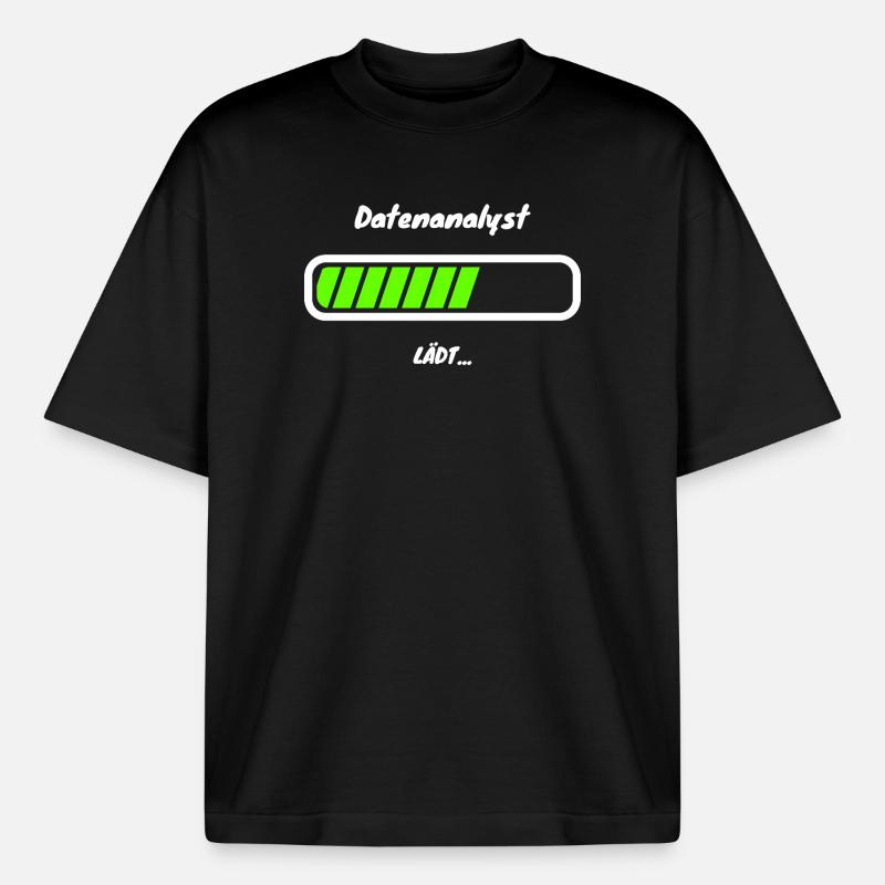 Datenanalyst Loading Data Analyst Statistik - Boxy Heavyweight Unisex Organic T-Shirt von Stanley/Stella - Schwarz