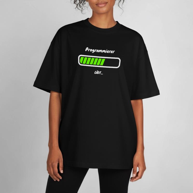 Programmer Loading Software Development Boxy Heavyweight Unisex Organic T-Shirt by Stanley/Stella
