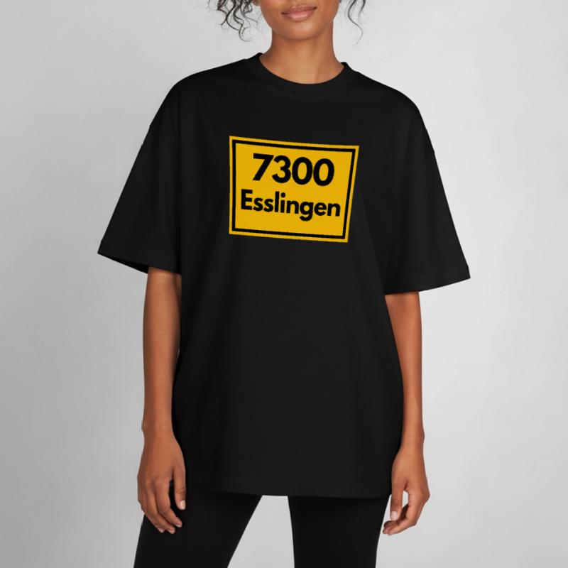 OLD POSTCODE ZIP CODE RETRO 7300 ESSLINGEN SCHABEN Heavyweight Boxy Unisex T-Shirt by Stanley/Stella