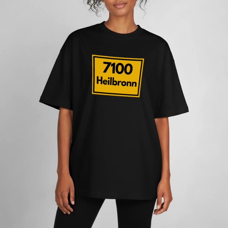 OLD POSTCODE POSTCODE RETRO 7100 HEILBRONN KILIAN Boxy Heavyweight Unisex Organic T-Shirt by Stanley/Stella