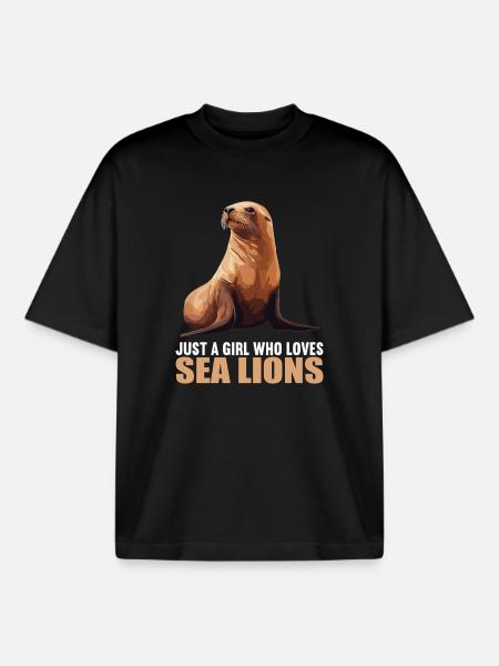 Seelöwen Seelöwe - Boxy Heavyweight Unisex Organic T-Shirt von Stanley/Stella - Schwarz