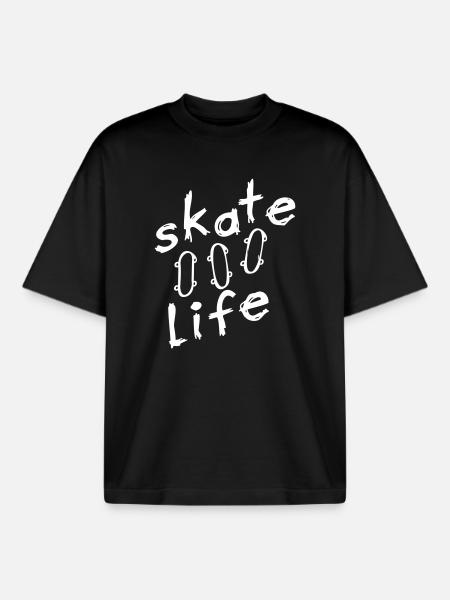 Skate - Boxy Heavyweight Unisex Organic T-Shirt by Stanley/Stella - black