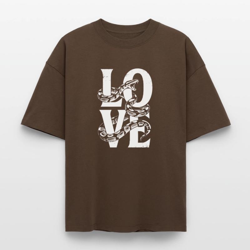 Königspython Schlangen LOVE Terrarium Python Heavyweight Unisex Boxy T-Shirt von stanley/stella	