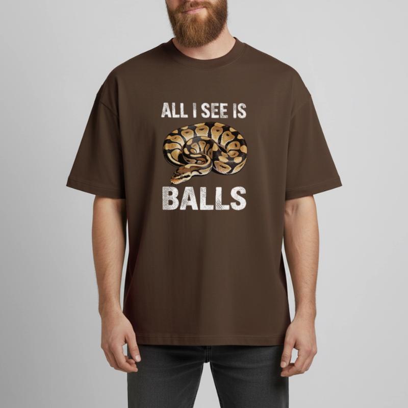 Königspython Schlangen Liebhaber Terrarium Python Heavyweight Unisex Boxy T-Shirt von stanley/stella	