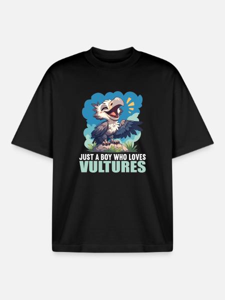 Vulture - Boxy Heavyweight Unisex Organic T-Shirt by Stanley/Stella - black