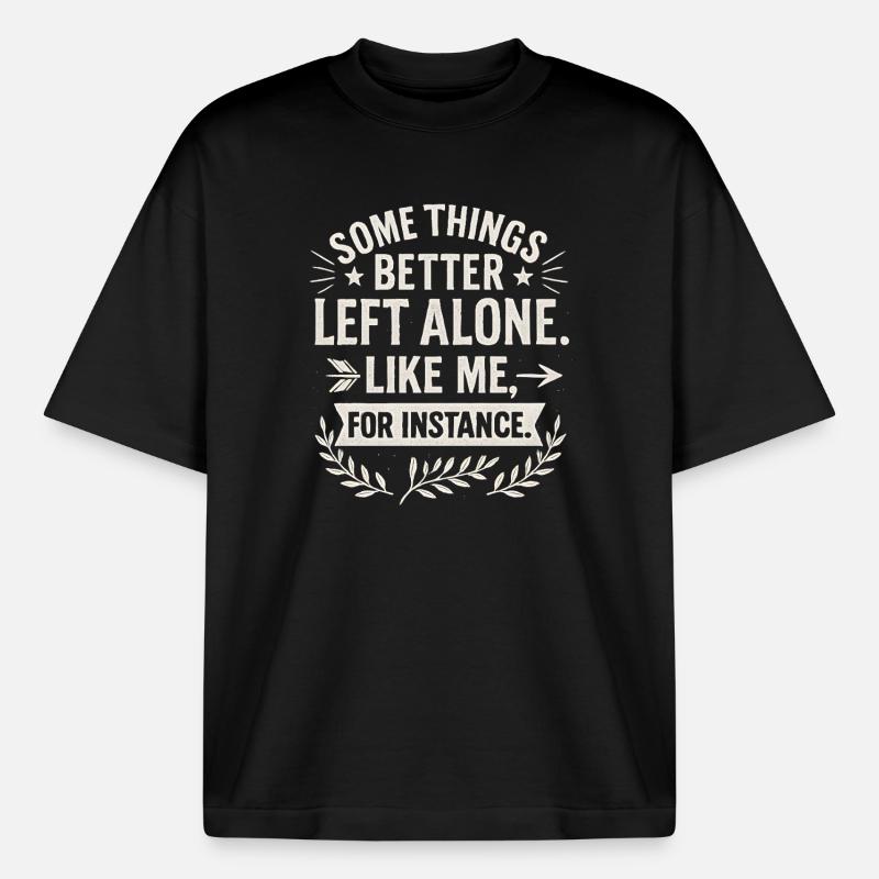Lustiger Spruch Introvertierte Nerds Geschenkidee - Boxy Heavyweight Unisex Organic T-Shirt von Stanley/Stella - Schwarz