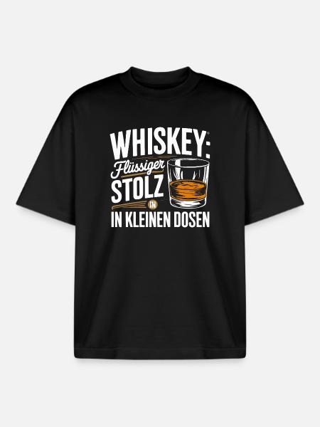 Whiskey Liquid Pride In Small Cans - Boxy Heavyweight Unisex Organic T-Shirt by Stanley/Stella - black