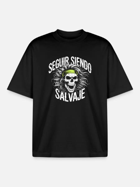 Wilder Pfad im Schädel - Boxy Heavyweight Unisex Organic T-Shirt von Stanley/Stella - Schwarz