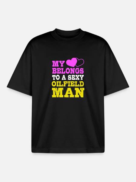 Ölfeld Ehefrau Bohrinsel Ölbohrinsel - Boxy Heavyweight Unisex Organic T-Shirt von Stanley/Stella - Schwarz
