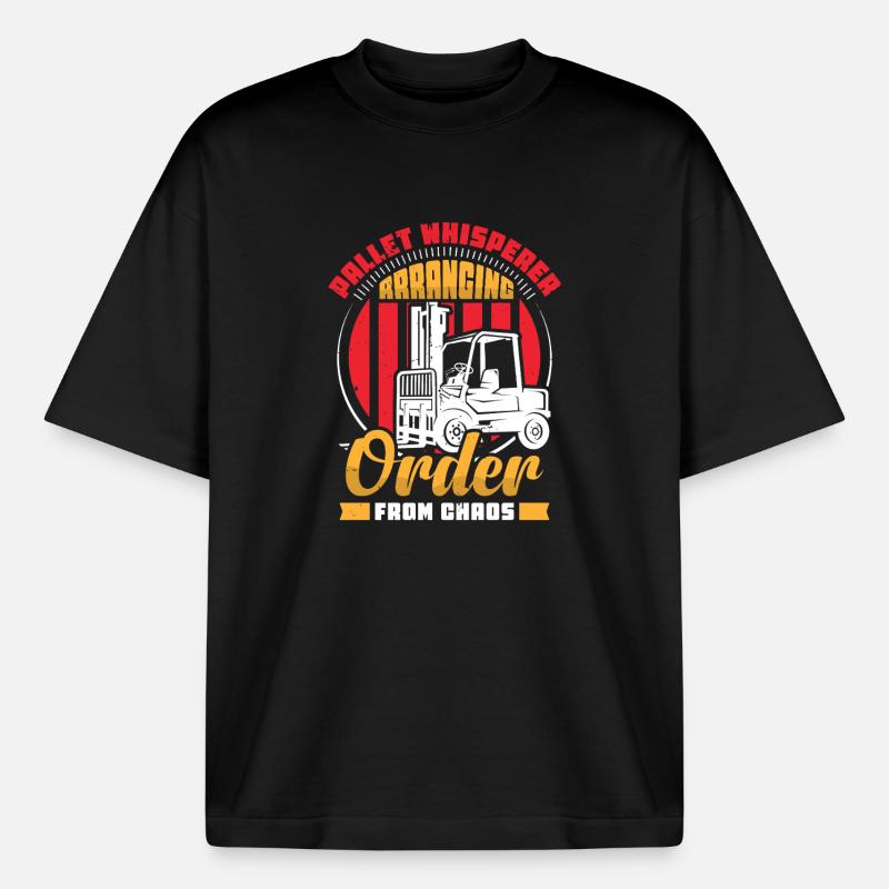 Staplerfahrer Englisch Spruch Stapler - Boxy Heavyweight Unisex Organic T-Shirt von Stanley/Stella - Schwarz