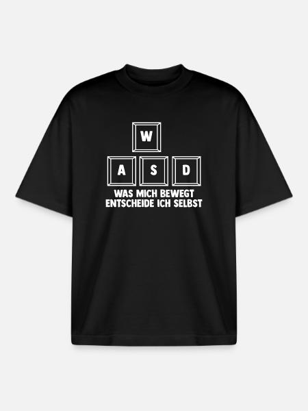 Zocken Computerspieler Zocker Gaming Gamer - Boxy Heavyweight Unisex Organic T-Shirt von Stanley/Stella - Schwarz