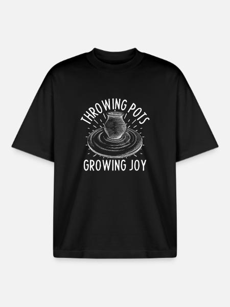 Pottery Artists Throwing Pots Pottery - Boxy Heavyweight Unisex Organic T-Shirt von Stanley/Stella - Schwarz