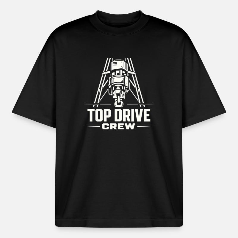 Offshore-bohrer-rig-bohrer Bohrboden Offshore - Boxy Heavyweight Unisex Organic T-Shirt von Stanley/Stella - Schwarz
