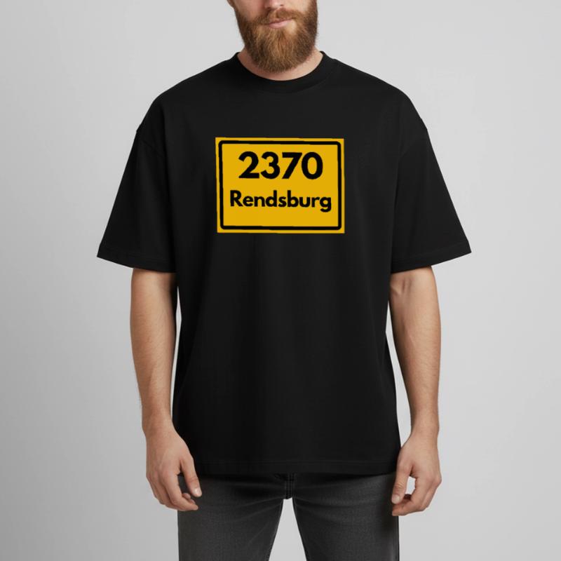 OLD POSTCODE POSTCODE RETRO 2370 RENDSBURG – FJORD Boxy Heavyweight Unisex Organic T-Shirt by Stanley/Stella