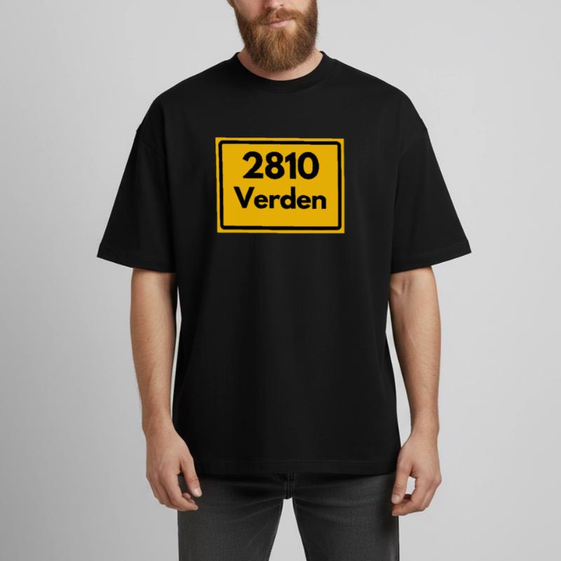 ANCIEN CODE POSTAL RÉTRO 2810 VERDEN PFERDEDOM T-shirt unisexe boxy épais biologique Stanley/Stella