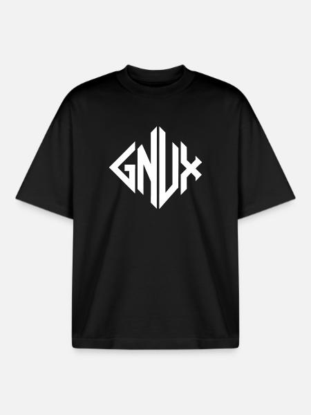 Gnux Monogram Geometry - Boxy Heavyweight Unisex Organic T-Shirt by Stanley/Stella - black