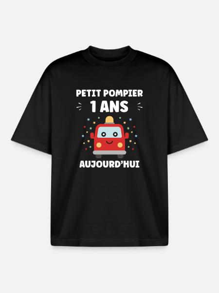 1 ans - T-shirt unisexe boxy épais biologique Stanley/Stella - noir